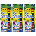 Crayola® Pip Squeaks Washable Markers, Assorted Colors, 16 Markers Per Box, Set Of 3 Boxes