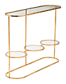 Zuo Modern Aron Console Table, Rectangular, Clear/Gold 1 thumbnail image