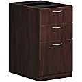 HON® Foundation 21-3/4"D Vertical 3-Drawer File Cabinet, Metal, Mahogany