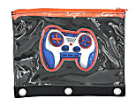 Office Depot® 3-Ring Puffer Pencil Pouch, 7-7/8" x 10", Black/Gamer 1 thumbnail image