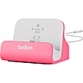 Belkin MIXIT?? ChargeSync Dock for iPhone 5 - Wired - iPhone, iPod - Charging Capability - Synchronizing Capability - Pink