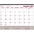 Brownline Vinyl Strip Monthly Desk Pad - Julian Dates - Daily, Monthly - 1 Year - January 2022 till December 2022 - 1 Month Single Page Layout - 22" x 17" Sheet Size - Desk Pad - White 1 thumbnail image