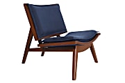 New Ridge Home Goods Beca Accent Chair, Walnut/Navy 1 thumbnail image