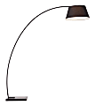 Zuo Modern Vortex Floor Lamp, 74-13/16"H, Black Shade/Black Base 1 thumbnail image