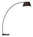 Zuo Modern Vortex Floor Lamp, 74-13/16"H, Black Shade/Black Base