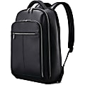 Samsonite Carrying Case (Backpack) for 15.6" Notebook - Black - Damage Resistant, Scuff Resistant, Scratch Resistant - Leather Body - Shoulder Strap - 18" Height x 5.5" Width - 1 Each