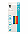 VELCRO® Brand GET-A-GRIP® Straps, 1/2" x 8", Assorted Colors, Pack Of 7