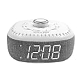 Sharp White Noise Machine Alarm Clock with Bluetooth Speaker, 2-3/8”H x 5-1/8”W x 5-1/8”D, White 1 thumbnail image