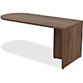 Lorell® Essentials 30"W Desk Peninsula, Walnut 1 thumbnail image
