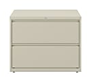 WorkPro® 36"W x 18-5/8"D Lateral 2-Drawer File Cabinet, Putty