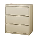 WorkPro® 36"W x 18-5/8"D Lateral 3-Drawer File Cabinet, Putty