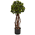 Nearly Natural English Ivy Topiary 30”H Plastic UV Resistant Indoor/Outdoor Tree With Pot, 30”H x 12”W x 11”D, Green