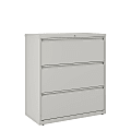 WorkPro® 36"W x 18-5/8"D Lateral 3-Drawer File Cabinet, Light Gray