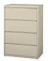 WorkPro® 19"D Lateral 4-Drawer File Cabinet, Putty