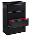 WorkPro® 19"D Lateral 4-Drawer File Cabinet, Black
