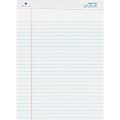 Sparco Microperforated Writing Pads - 50 Sheets - 0.34" Ruled - 16 lb Basis Weight - 8 1/2" x 11 3/4" - White Paper - Micro Perforated, Sturdy Back, Easy Tear - 1Dozen
