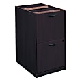 basyx by HON® BL 21-3/4"D Vertical 2-Drawer Pedestal File Cabinet, Mahogany