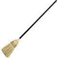 Rubbermaid Commercial Wood Handle Lobby Corn Broom - Corn Fiber Bristle - 12" Brush Face - 8" Overall Length - Wood Handle - 1 Each