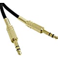 C2G 3ft Pro-Audio 1/4in TRS Male to 1/4in TRS Male Cable - Phono Male - Phono Male - 3ft - Black