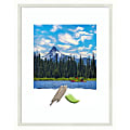 Amanti Art Rectangular Wood Picture Frame, 12” x 15" With Mat, Lucie White 1 thumbnail image
