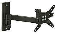 Mount-It! MI-405 Full-Motion Monitor Wall Mount, 6.4"H x 7.7"W x 1.9"D, Black 1 thumbnail image