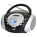 Supersonic Portable Audio System with USB Card Slot SC-508 - 1 x Disc - 2.40 W Integrated - Silver LCD - CD-DA, MP3 - 1600 kHz, 108 MHz - USB - Auxiliary Input