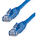 StarTech.com 12ft Blue Cat6 Patch Cable with Snagless RJ45 Connectors - Cat6 Ethernet Cable - 12 ft Cat6 UTP Cable - First End: 1 x RJ-45 Male Network - Second End: 1 x RJ-45 Male Network - Patch Cable - Gold Plated Connector - 24 AWG - Blue
