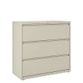WorkPro® 42"W x 18-5/8"D Lateral 3-Drawer File Cabinet, Putty 1 thumbnail image
