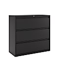 WorkPro® 42"W x 18-5/8"D Lateral 3-Drawer File Cabinet, Black