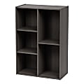 IRIS 35"H 5-Compartment Organizer Bookcase, Gray 1 thumbnail image