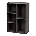 IRIS 35"H 5-Compartment Organizer Bookcase, Gray