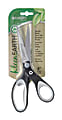 Westcott Ruler KleenEarth Soft-Handle Scissors, 8", Pointed, 30% Recycled, Black/Gray