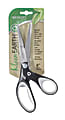 Westcott KleenEarth Bent Soft-Handle Scissors, 8", Pointed, Black/Gray