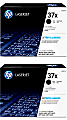 HP 37X Black High Yield Toner Cartridges, Pack Of 2, CF237X 1 thumbnail image