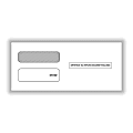 ComplyRight® Double-Window Envelopes For 3-Up 1099 Tax Forms, 3-7/8" x 8-3/8", Moisture-Seal, White, Pack Of 100 Envelopes