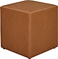 Lifestyle Solutions Brady Faux Leather Ottoman, 19”H x 18”W x 18”D, Camel 1 thumbnail image