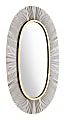 Zuo Modern Juju Oval Mirror, 38-1/4"H x 24-7/16"W x 1-5/8"D, Brown