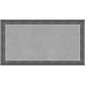 Amanti Art Magnetic Bulletin Board, Steel/Aluminum, 26" x 14", Dixie Blue Gray Rustic Wood Frame
