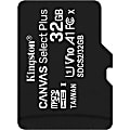 Kingston Canvas Select Plus SDCS2 32 GB Class 10/UHS-I (U1) microSDHC - 1 Pack - 100 MB/s Read - Lifetime Warranty 1 thumbnail image