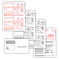 ComplyRight™ 1099-MISC Tax Forms Set, 4-Part, 2-Up, Copies A/B/C, Laser, 8-1/2" x 11", Pack Of 100 Forms And Envelopes
