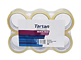 3M™ Tartan™ Box Sealing Tape, 1-7/8" x 54.6 Yd., Clear, Pack Of 6 Rolls