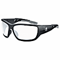 Ergodyne Skullerz® Safety Glasses, Baldr, Anti-Fog, Matte Black Frame, Clear Lens