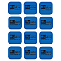 Flipside Magnetic Whiteboard EVA Foam Student Erasers, 1"H x 2"W x 2"D, Blue, Pack Of 12