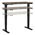Bush® Business Furniture Move 40 Series Electric 48"W x 24"D Electric Height-Adjustable Standing Desk, Modern Hickory/Black, Standard Delivery