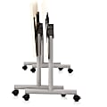Special-T Kingston 60"W Table Flip Top Base - Metallic Silver Flip Base - 27.75" Height x 22" Width - Assembly Required 1 thumbnail image