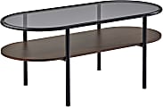 Adesso® Gavin Coffee Table, 17-1/8”H x 39-7/16”W x 17-3/4”D, Black/Walnut