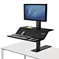 Fellowes® Lotus™ VE Steel Sit-Stand Workstation, Single, Black 1 thumbnail image