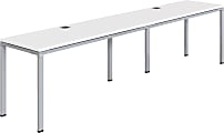 Boss Office Products Simple System Workstation Double Desks, 30"H x 96"W x 24"D, White 1 thumbnail image