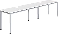 Boss Office Products Simple System Workstation Double Desks, 30"H x 96"W x 24"D, White