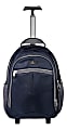 Volkano Orthopaedic Trolley Backpack With 15.6" Laptop Compartment, Navy/Gray